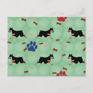 Leaping Doberman Vykort