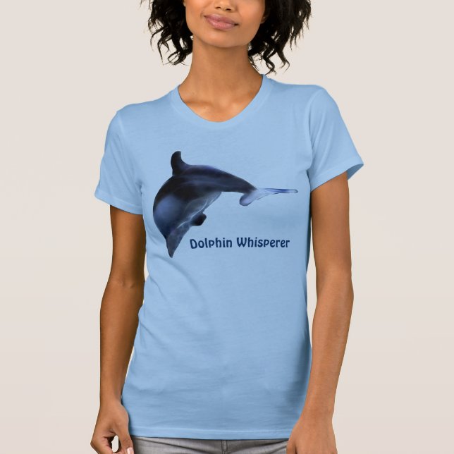 Leaping DOLPHIN Whisperer Art T-Shirt (Framsida)