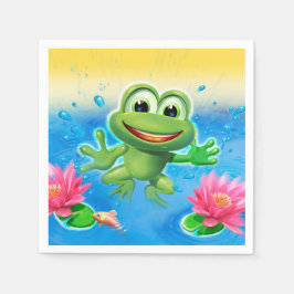 Leaping Frog party serviette Pappersservett