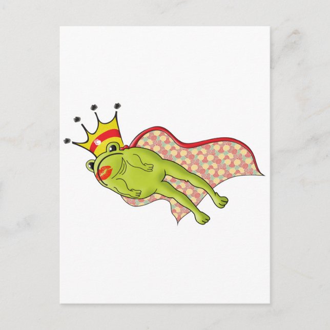 Leaping Frog Prince Färg Vykort (Framsida)