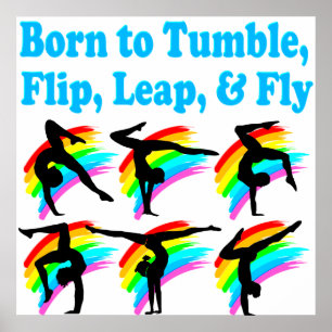 LEAPING GYMNAST POSTER