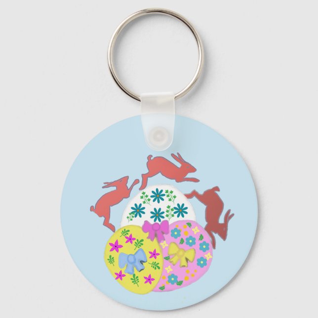Leaping Hares  Nyckelring (Framsida)