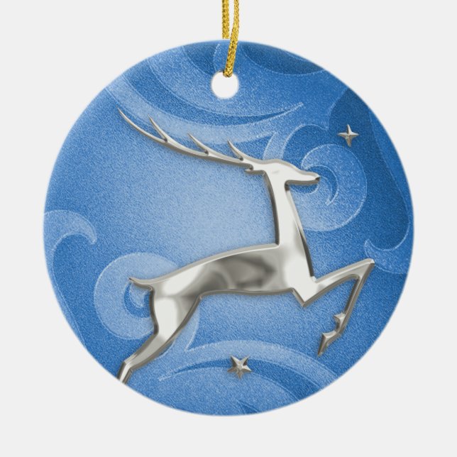 Leaping Hjort jul Ornament (Framsidan)
