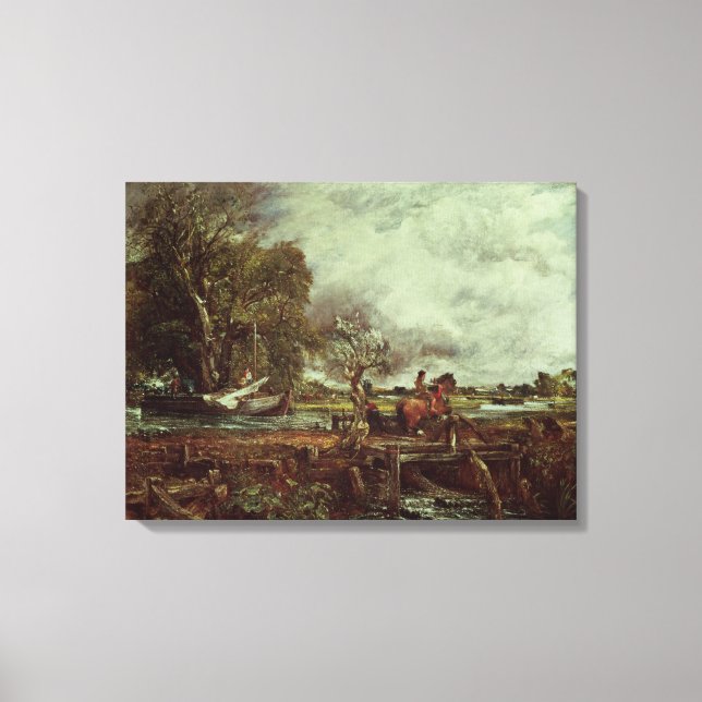 Leaping Horse, c.1825 (olja på kanvas) Canvastryck (Framsida)