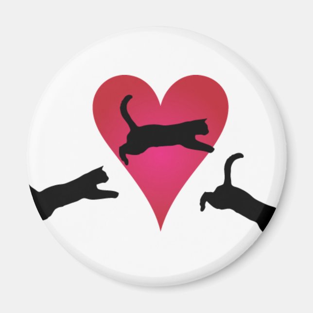 Leaping i kattens hjärta magnet (Framsidan)