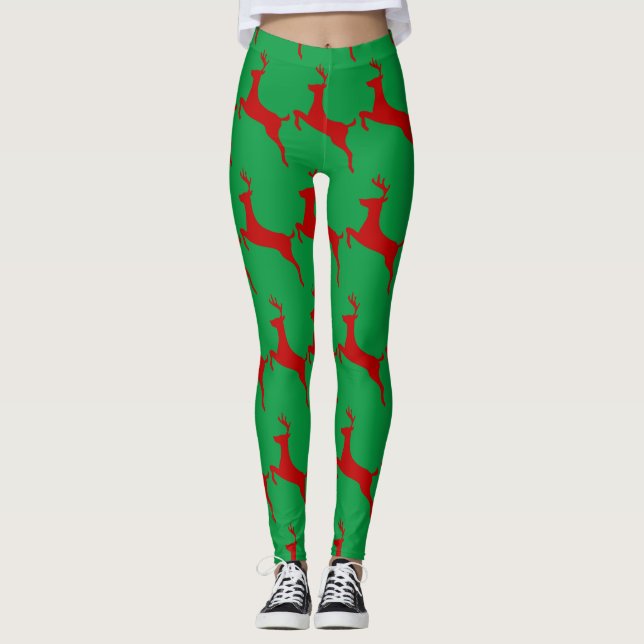 Leaping Red Hjort Thunder_Cove Leggings (Framsida)