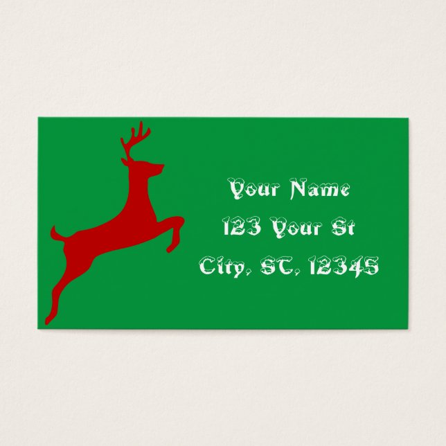 Leaping Red Hjort Thunder_Cove Visitkort (Framsidan)