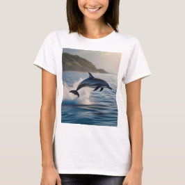 Leaping Solo Dolphin i havet. T Shirt