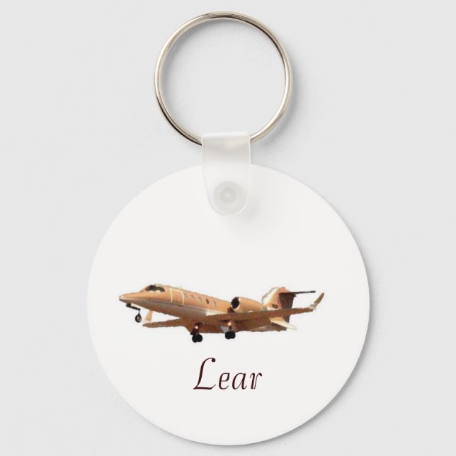 Lear Jet vid LAX CLEAN, Lear Nyckelring (Framsida)