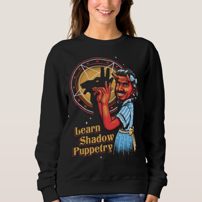 learn shadow pupperty Witchcraft Grunge Emo Goth T Shirt (Framsida)