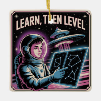 Learn, Then Level Julgransprydnad Keramik