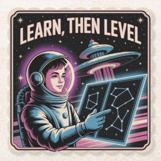 Learn, Then Level Underlägg Papper