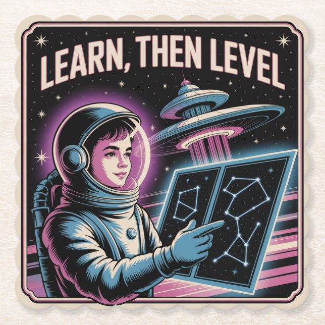 Learn, Then Level Underlägg Papper (Framsida)
