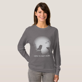 Learn to Fight Alone – Lion Under Moonlight T Shirt