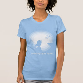 Learn to Fight Alone – Lion Under Moonlight T Shirt
