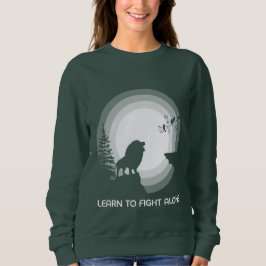 Learn to Fight Alone – Lion Under Moonlight T Shirt