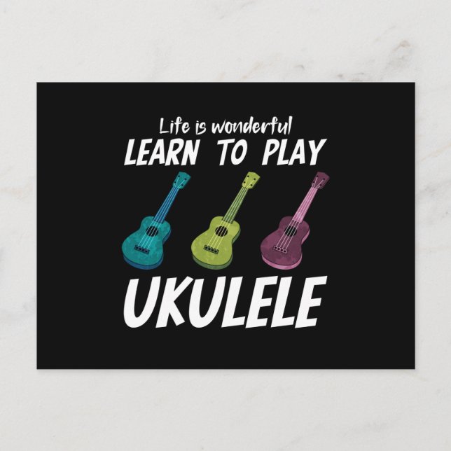 Learn to play Ukulele Helg Vykort (Framsida)
