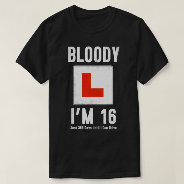 Learner Driver 16th Birthday Im 16 Today & Driving T Shirt (Design framsida)