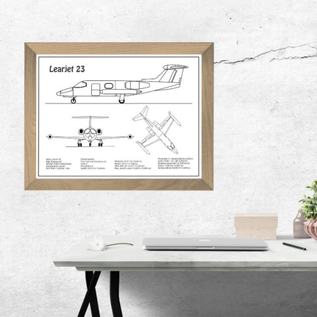 Learning 23 - Flygplan Blueprint Teckning Plans BD Fototryck (Skapare uppladdad)