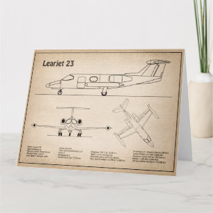 Learning 23 - Flygplan Blueprint Teckning Plans SD Tack Kort