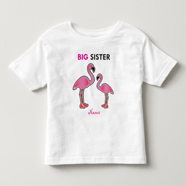 Learning Candy Big Sister Flamingo Personlig T Shirt (Framsida)
