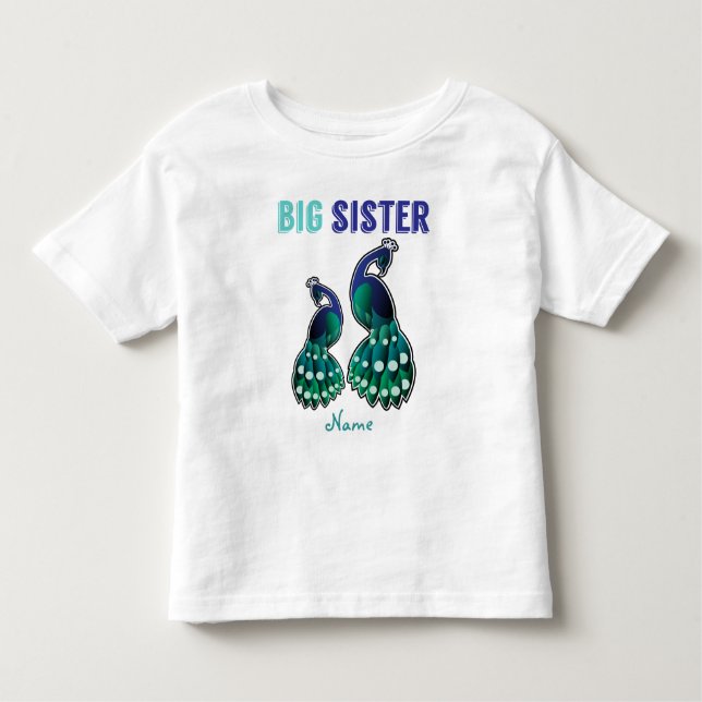 Learning Candy Big Sister Peacock Personlig Tee (Framsida)