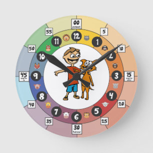Learning Clock for Young Children: Sagan and Loki Rund Klocka