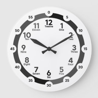 Learning Clock - Midnight Black Stor Klocka