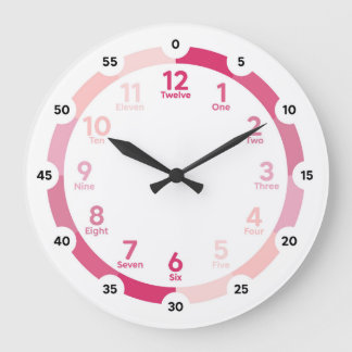 Learning Clock - Rosa Hues Stor Klocka