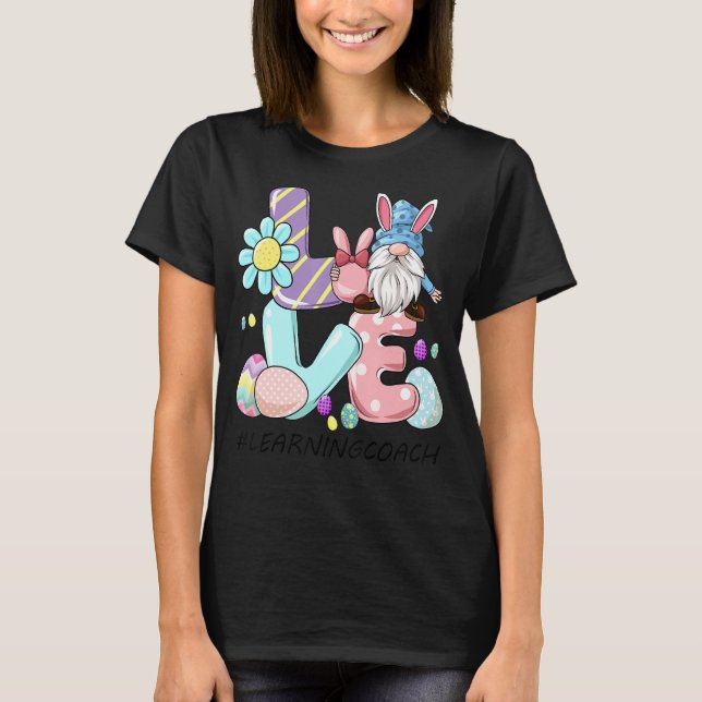 Learning Coach Cute Påsk Gnome Vår Kärlek Gnomi T Shirt (Framsida)