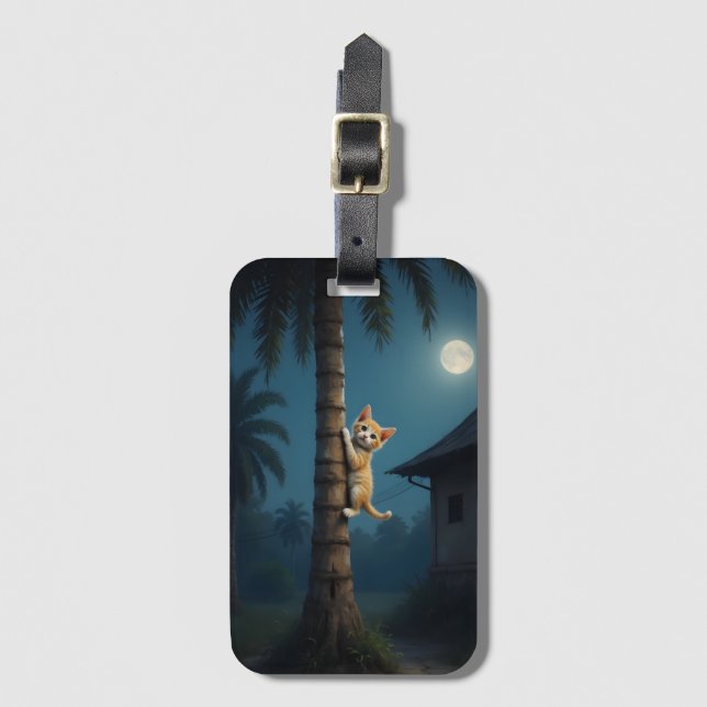 Learning to Climb – Cute Cat Moment Bagagebricka (Framsida vertikal)