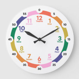 Learning Wall Clock - Roligt i Sol Stor Klocka