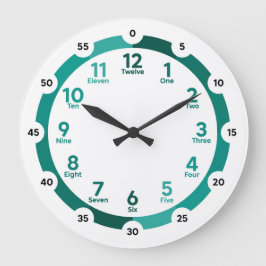 Learning Wall Clock - Turcos Hues Stor Klocka