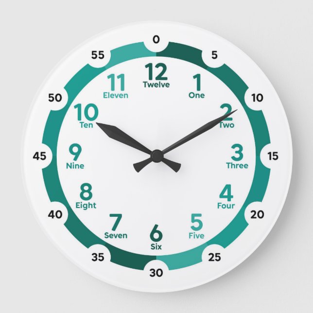 Learning Wall Clock - Turcos Hues Stor Klocka (Framsida)