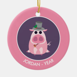Leary jul grisen julgransprydnad keramik