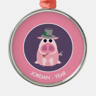 Leary jul grisen julgransprydnad metall