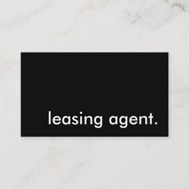 leasa agent. visitkort (Framsida)