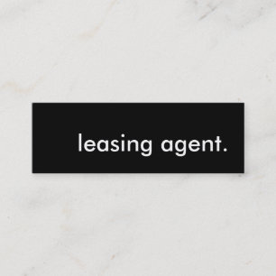 Leasing agent. mini visitkort