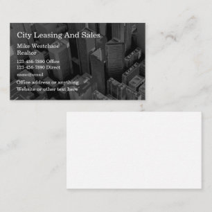 Leasing och verklighet av kommersiella kontor visitkort