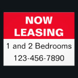 Leasing Red Black & White-fack för hyra Fototryck<br><div class="desc">Den översta raden i visningen är vit och säger NU LEASING. Den andra textraden är svart och innehåller ett meddelande om anpassningsbar (visas: 1 och 2 Bedroom). Grund har svarta siffror för en mobil visning. All text kan redigeras eller tas bort.</div>
