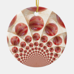 Leather Boll Rhythm Cricket Bollar: Rhythmic Array Julgransprydnad Keramik