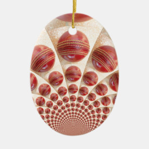 Leather Boll Rhythm Cricket Bollar: Rhythmic Array Julgransprydnad Keramik