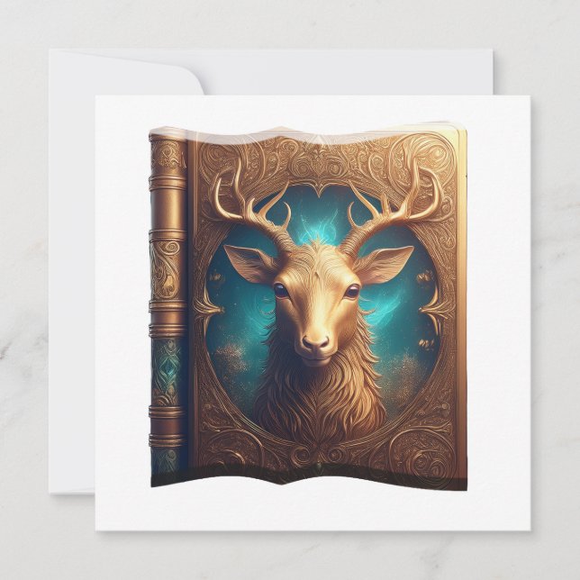 Leather Bound Copy Of A Deer Hunting Guide Inbjudningar (Framsida)