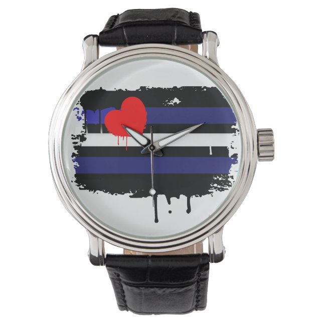 LEATHER FLAGGA DRIPPING -.png Armbandsur (Framsida)