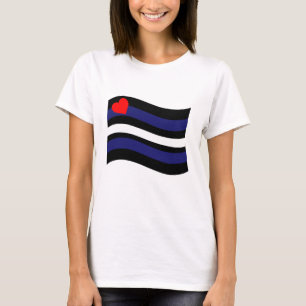 LEATHER FLAGGA WAVING T SHIRT