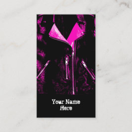 Leather Jacka Rosa affärskort Black porträtt Visitkort