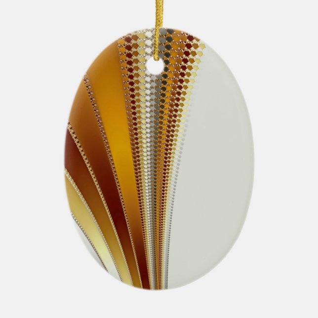 Leather jul Fractal Julgransprydnad Keramik (Framsidan)