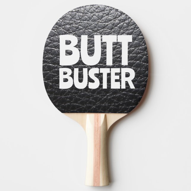 LEATHER LOOK FUNNY BUSTER PING PONG PADDLE PINGISRACKET (Framsidan)