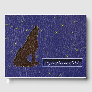 Leather-look Native American Zodiac Varg Gästböcker