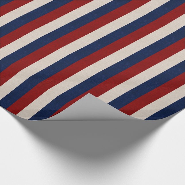 LEATHER LOOK PATRIOTIC RAND-GIFT WRAPPING PAPPER PRESENTPAPPER (Hörn)